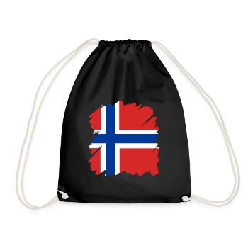 Drapeau de la Norvège Scandinavie Drapeau norvégien - Sac de sport léger - noir - Devant