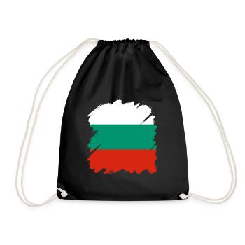 Bulgarien Flagge Bulgarische Fahne Goldstrand - Turnbeutel - Schwarz - Vorne