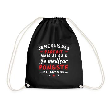 Pas parfait mais je suis le meilleur pongiste - Sac de sport léger - noir - Devant