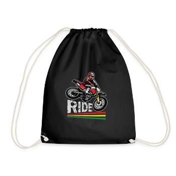 Ride Motorcross - Drawstring Bag - black - Front