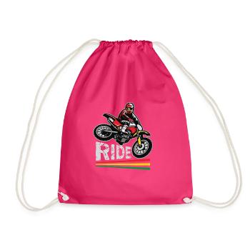 Ride Motorcross - Turnbeutel - Fuchsia - Vorne