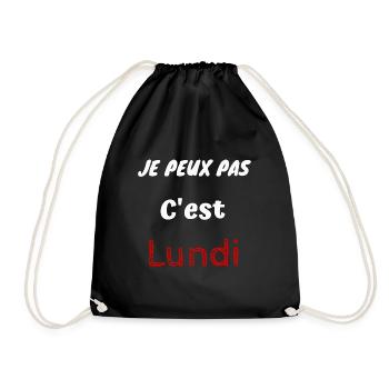 Je peux pas C est Lundi - Sac de sport léger - noir - Devant