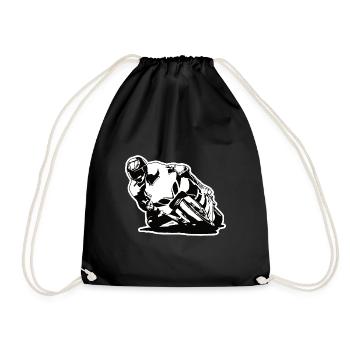 Motorcycle Motorbike - Drawstring Bag - black - Front