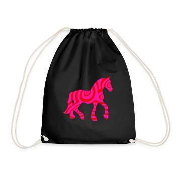 Chemise western poney équestre équitation chevaux - Sac de sport léger - noir - Devant