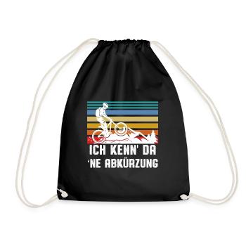 Ich kenn da ne Abkürzung - Turnbeutel - Schwarz - Vorne