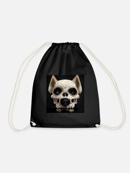 Crâne de chien Crâne Crâne - Sac de sport léger - noir