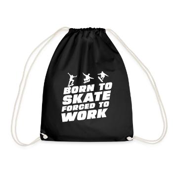 Drôle de slogan de skateboard - Sac de sport léger - noir - Devant