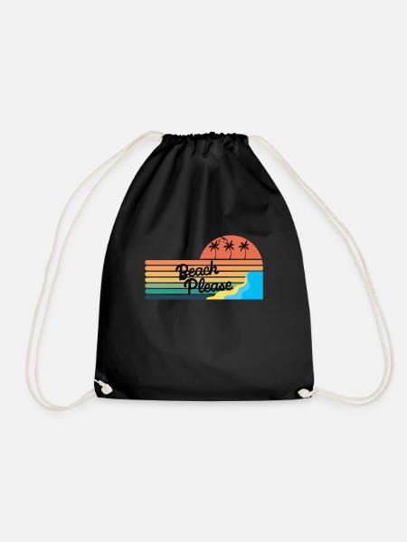 Beach Please - Turnbeutel - Schwarz
