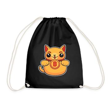 Bitcoin - Drawstring Bag - black - Front