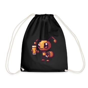 Bière Ant Pixel - Sac de sport léger - noir - Devant