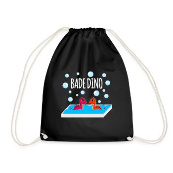 Bathing Dinos - Drawstring Bag - black - Front