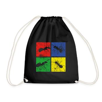 Ant - Drawstring Bag - black - Front