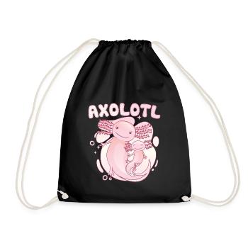 Axolotl Axolittle Mama Fille Sœurs Famille - Sac de sport léger - noir - Devant