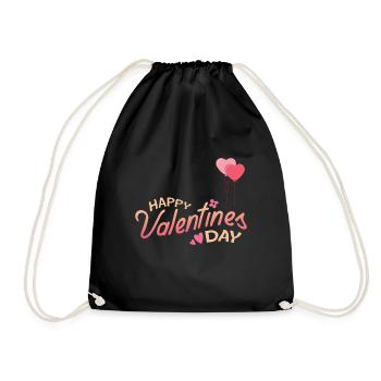 Happy Valentines Day - Sac de sport léger - noir - Devant