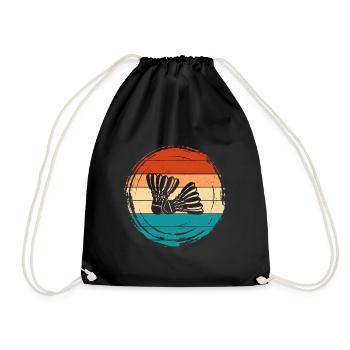 Badminton - Drawstring Bag - black - Front