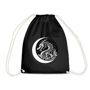 Chinesischer Drache - Turnbeutel - Schwarz - Vorne