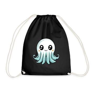Méduse Halloween Bande dessinée Fantôme - Sac de sport léger - noir - Devant