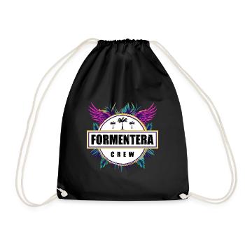 Formentera Crew Tropical - Drawstring Bag - black - Front