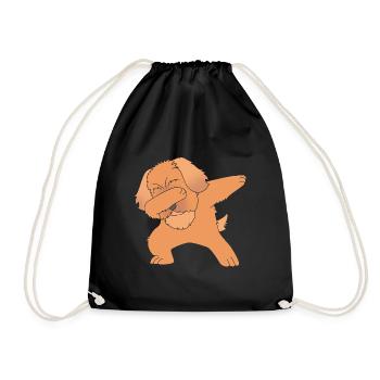 Pekinese Hund - Turnbeutel - Schwarz - Vorne