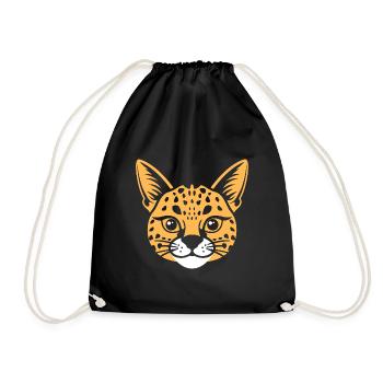 Serval - Turnbeutel - Schwarz - Vorne