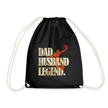Basketball dad - Drawstring Bag - black - Front