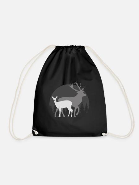 Chasse chasser chasseur de cerf biche chevreuil - Sac de sport léger - noir