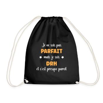 Je ne suis pas parfait mais drh - Sac de sport léger - noir - Devant