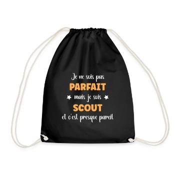 Je suis pas parfait je suis scout - Sac de sport léger - noir - Devant
