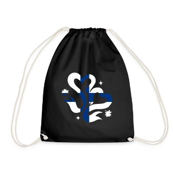 Finlande Drapeau Suomi Drapeau finlandais utilisé Look - Sac de sport léger - noir - Devant