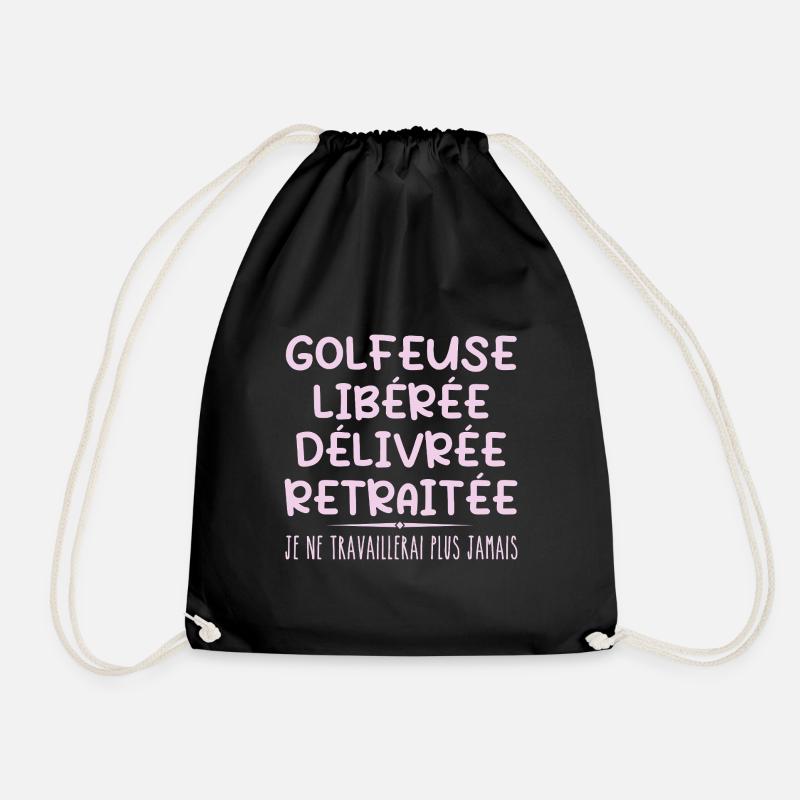 Golfer feiert Ruhestand mit Humor Geschenk - Turnbeutel - Schwarz