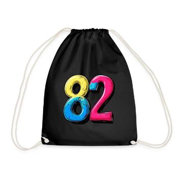 82 Nombre Coloré - Sac de sport léger - noir - Devant