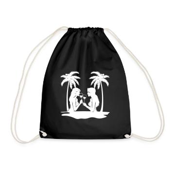 Holiday Women's Palm Trees - Drawstring Bag - black - Front