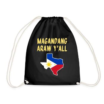 Filipino-Texanisches Design für Texas Einwanderer - Turnbeutel - Schwarz - Vorne