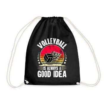 Volleyball - Drawstring Bag - black - Front