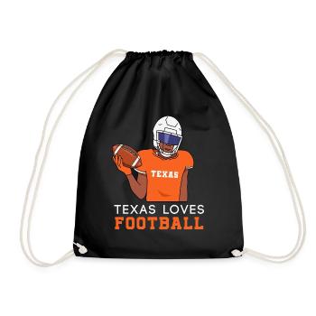 Texas football design for proud Texas fans - Drawstring Bag - black - Front
