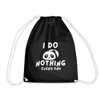 Panda Funny Quote Fluffy Cute Bear Animal Saying - Sac de sport léger - noir - Devant