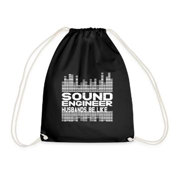 Tontechniker Sound Audio Engineer - Turnbeutel - Schwarz - Vorne