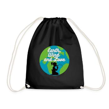 Earth, Wind & Love - Sac de sport léger - noir - Devant