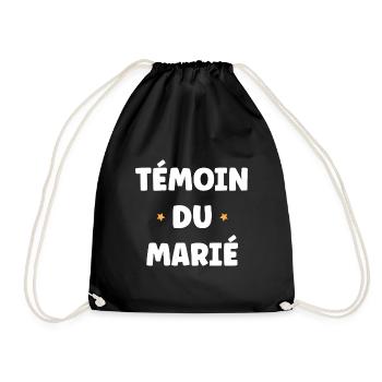 témoin du marié - Sac de sport léger - noir - Devant