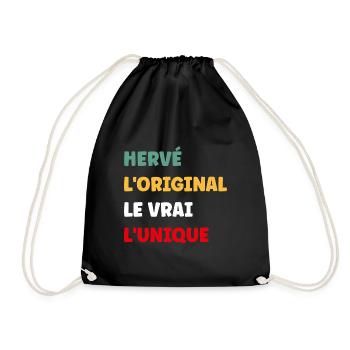 L'original le vrai l'unique hervé - Sac de sport léger - noir - Devant