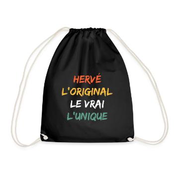 L'original le vrai l'unique hervé - Sac de sport léger - noir - Devant