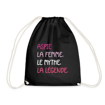Aspie - Sac de sport léger - noir - Devant