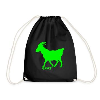 Chèvre vert fluo - Sac de sport léger - noir - Devant