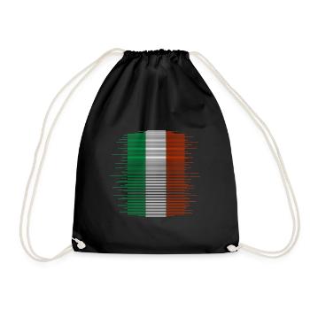 Drapeau de l’Italie Vintage Drapeau italien Look vieilli - Sac de sport léger - noir - Devant