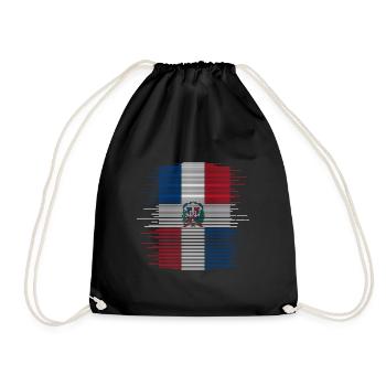 Dominican Republic Flag Dom Rep Flag Travel - Drawstring Bag - black - Front
