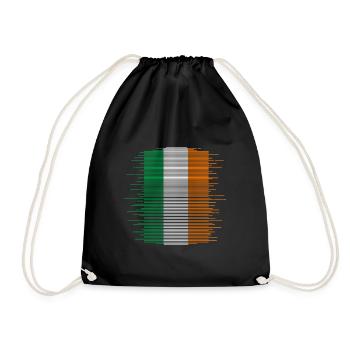 Irland Flagge Vintage Irische Fahne Dublin - Turnbeutel - Schwarz - Vorne