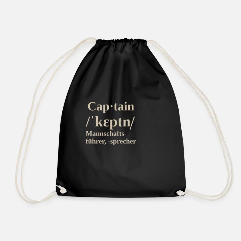 Captain - Drawstring Bag - black