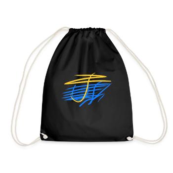 Abstract Ukrainian Art - Drawstring Bag - black - Front
