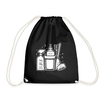 Humour faire le ménage - Sac de sport léger - noir - Devant