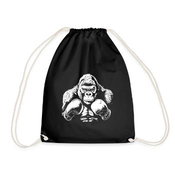 Gorilla Boxer Boxen MMA Kampfsport - Turnbeutel - Schwarz - Vorne